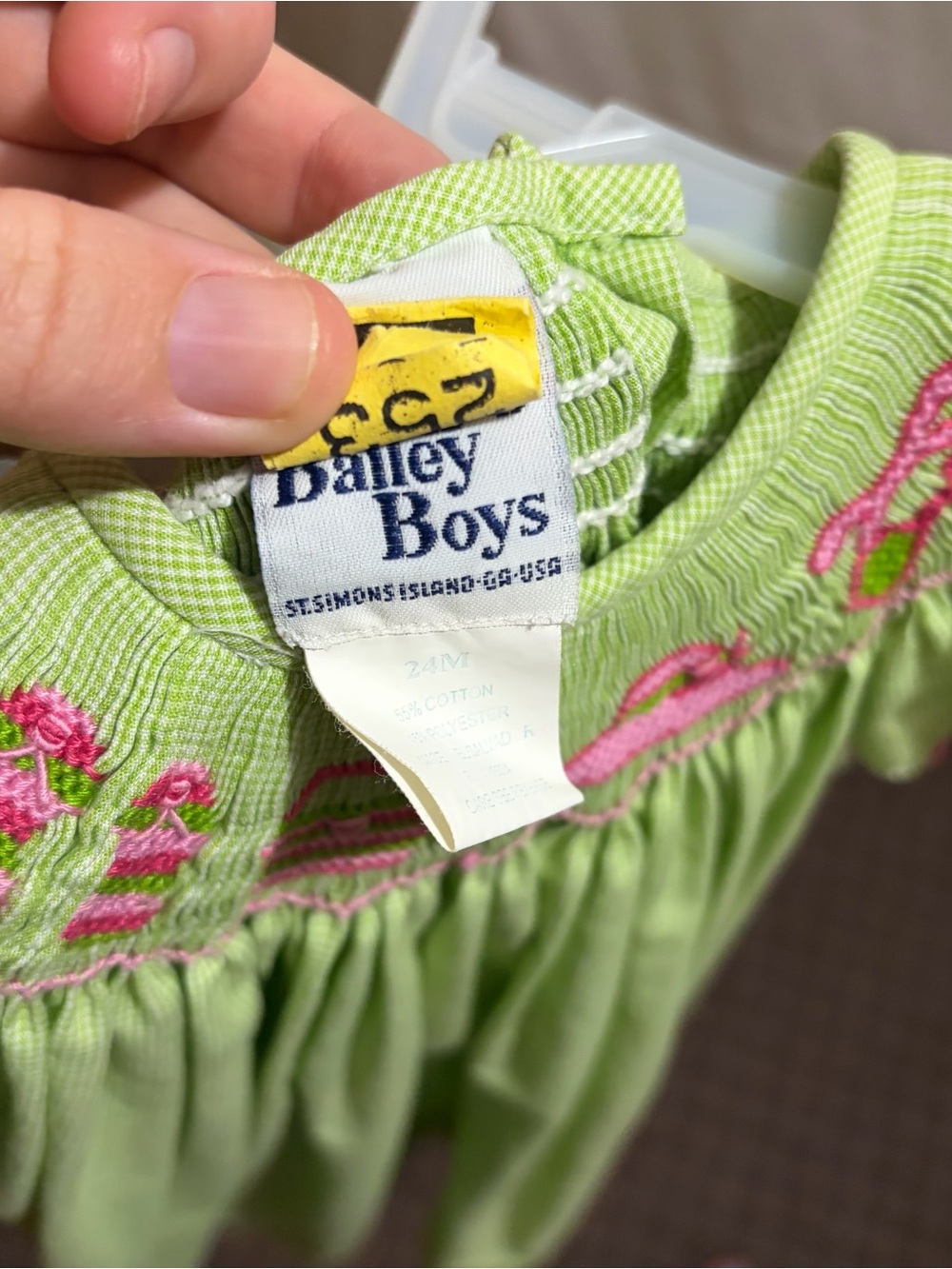 4/$20 Vintage Bailey Boys smocked dress 24month